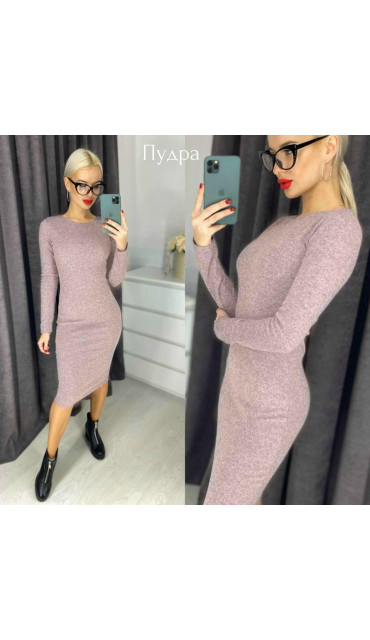 Сукня жіноча тепла футляр з довгим рукавом ангора софт
