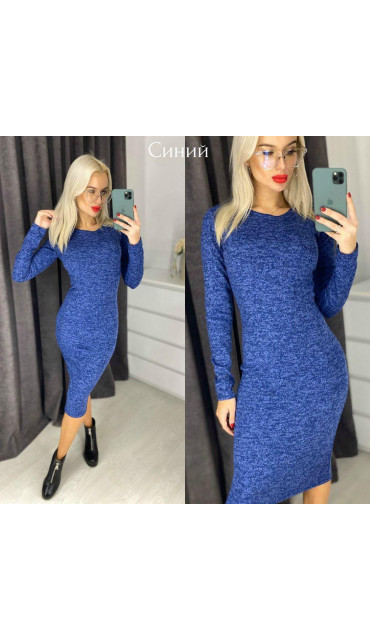 Сукня жіноча тепла футляр з довгим рукавом ангора софт
