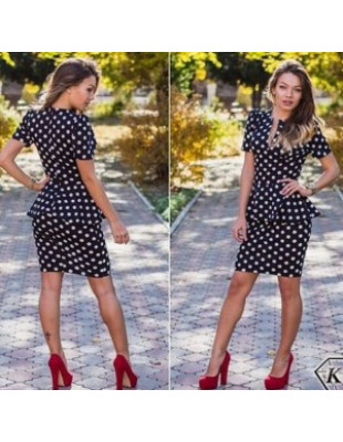 Сукня з баскою довжина 90см 42 44 46 48 50 Р